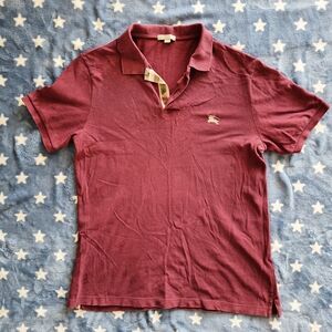 Burberry Men's Burgundy Polo Shirt
